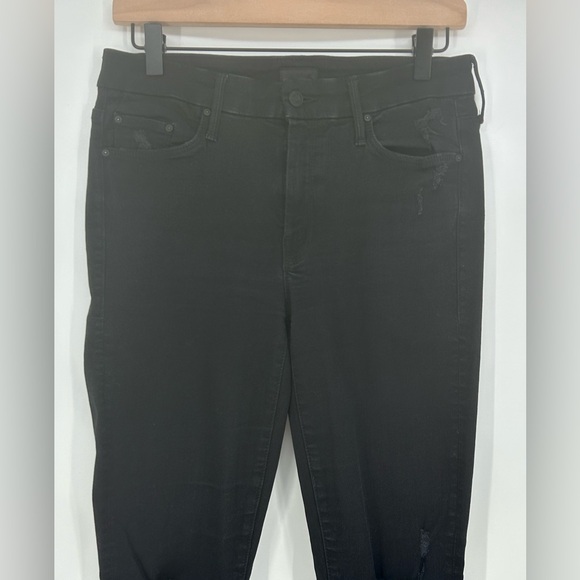 Mother The Looker Ankle Fray Guilty As Sin Black Jean Size 28 - Picture 9 of 13